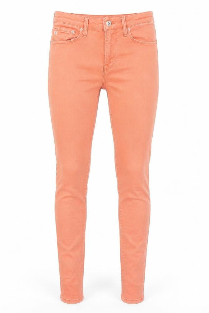 H&M Womens Orange Cotton Skinny Jeans Size 10 Regular Zip