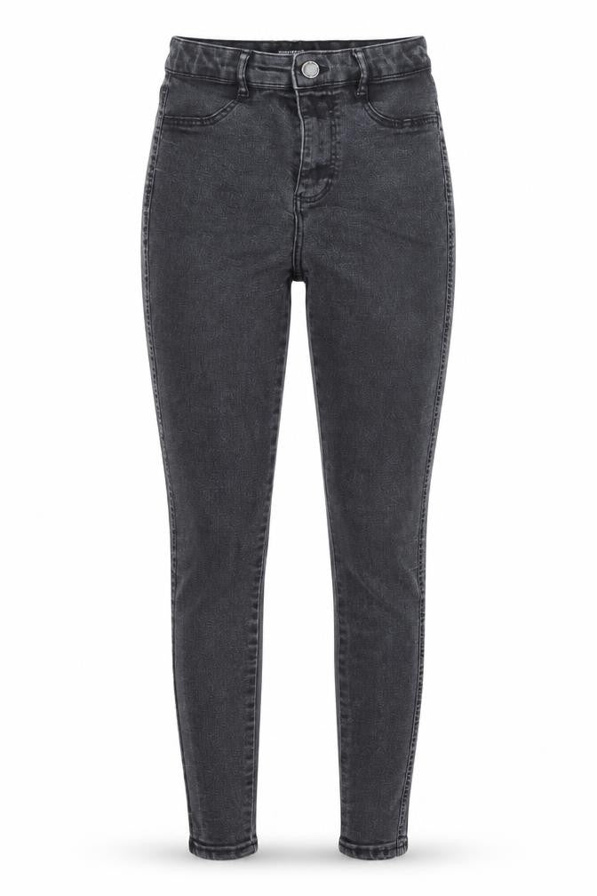 Zara Womens Black Cotton Skinny Jeans Size 6 Slim Button