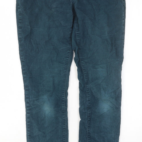 Gap Womens Green Cotton Trousers Size 27 in Slim Button