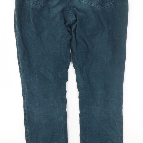 Gap Womens Green Cotton Trousers Size 27 in Slim Button