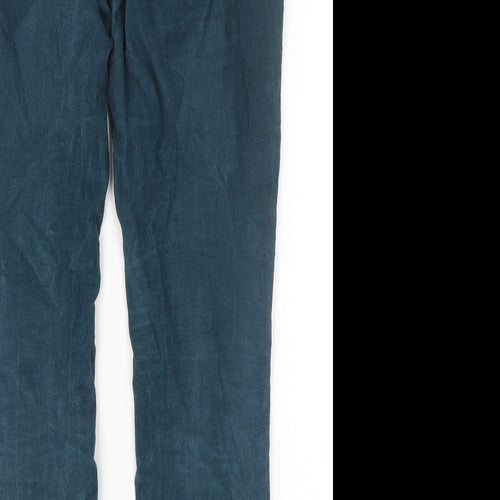 Gap Womens Green Cotton Trousers Size 27 in Slim Button