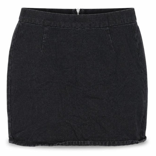 Denim & Co. Womens Black Cotton Straight & Pencil Skirt Size 8 Zip