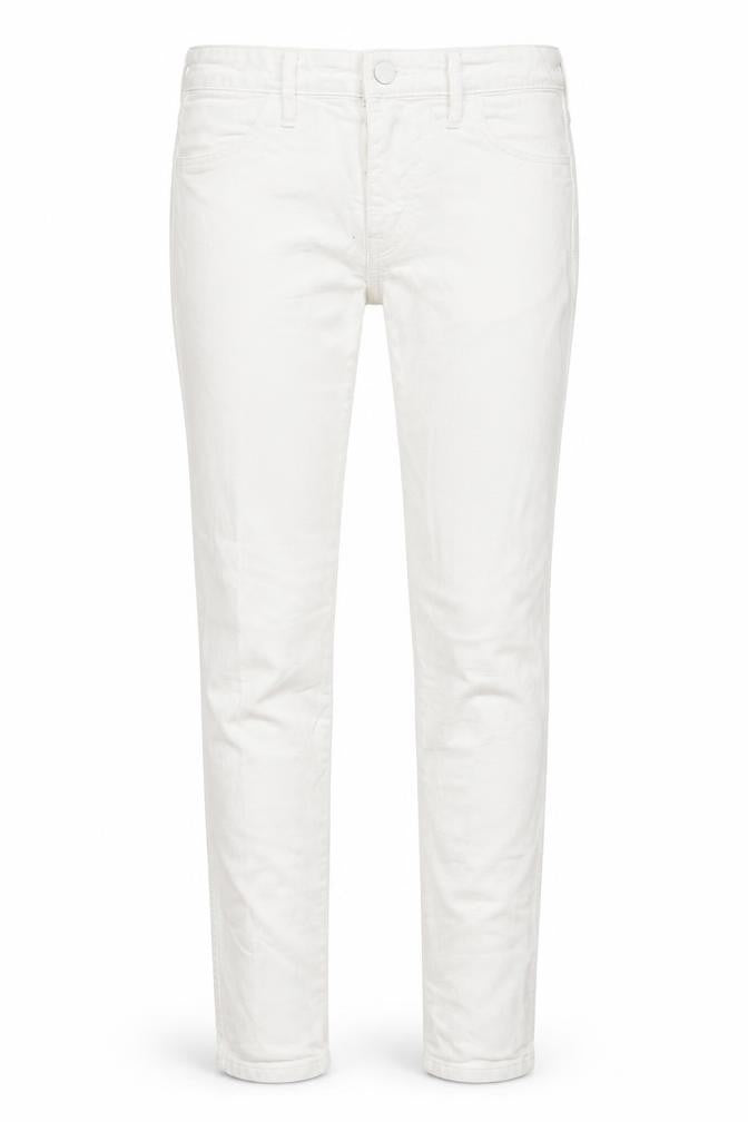 H&M Womens White Cotton Skinny Jeans Size 28 Regular Zip