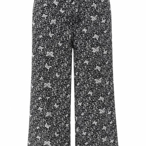 Preworn Womens Black Geometric Viscose Trousers Size 29 Regular - Butterfly