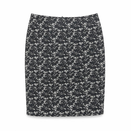 Phase Eight Womens Black Floral Polyester Straight & Pencil Skirt Size 10 Zip