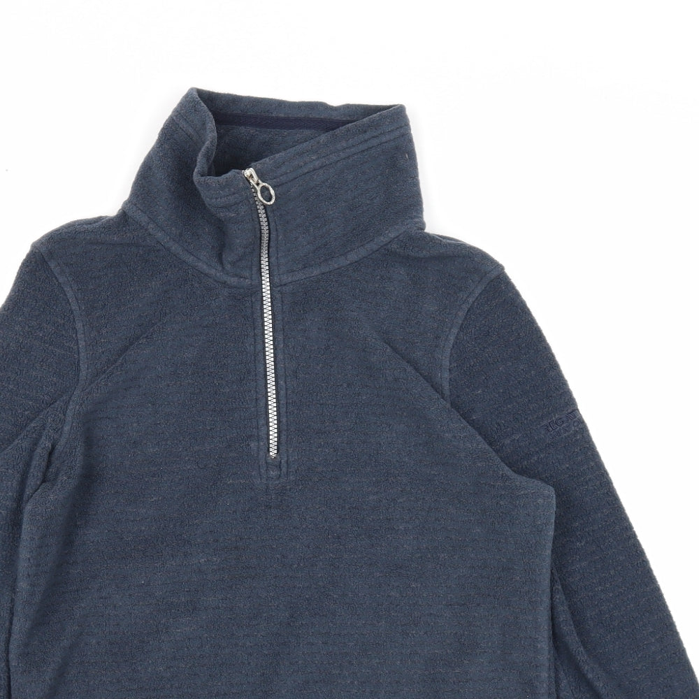 GANT Mens Blue Polyester Henley Sweatshirt Size M Zip - 1/4 Zip