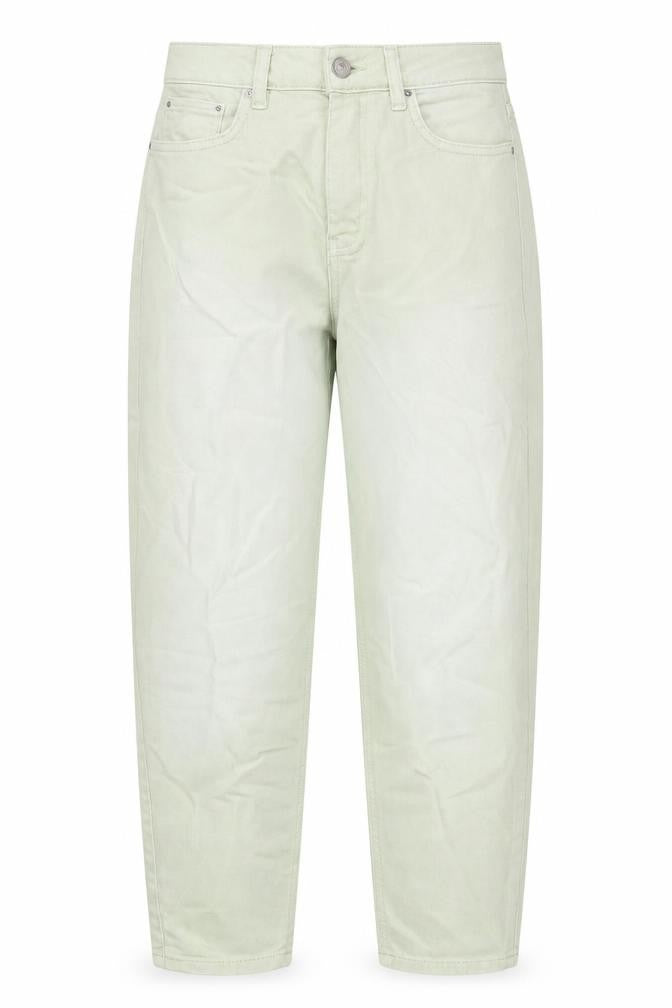 Marks and Spencer Womens Green Cotton Boyfriend Jeans Size 8 Regular Zip