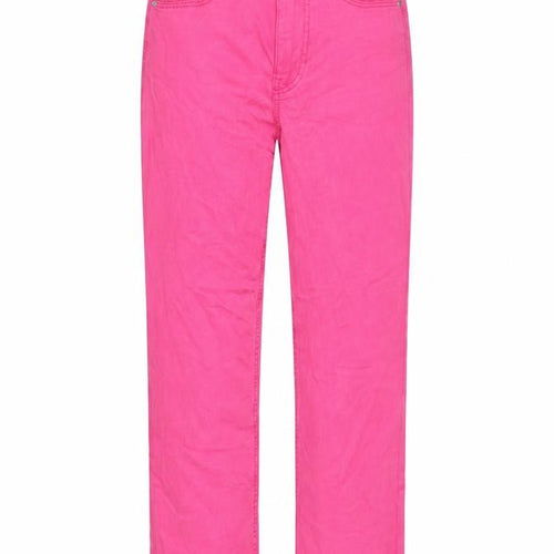 Marks and Spencer Womens Pink Cotton Straight Jeans Size 6 Regular Zip