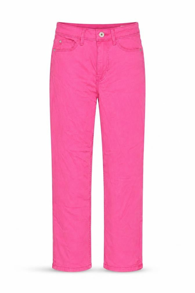 Marks and Spencer Womens Pink Cotton Straight Jeans Size 6 Regular Zip