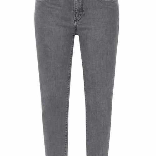 Marks and Spencer Womens Grey Cotton Skinny Jeans Size 12 Regular Zip