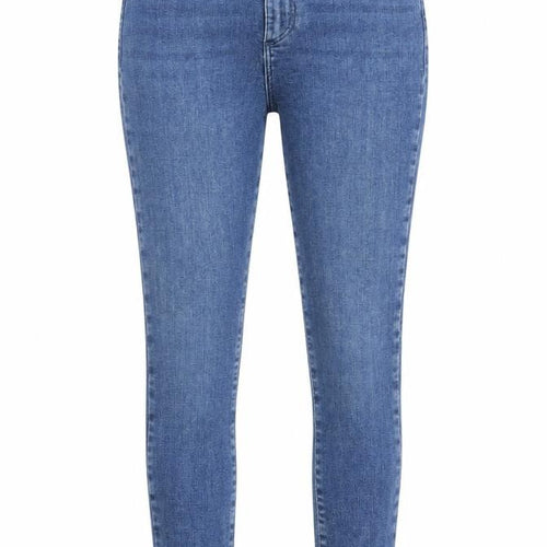VERO MODA Womens Blue Cotton Skinny Jeans Size 34 in Regular Zip