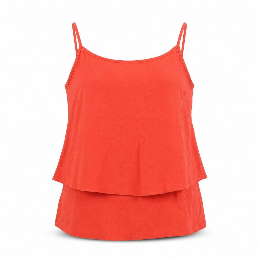 Hotsquash Womens Orange Polyester Camisole Tank Size 12 Scoop Neck