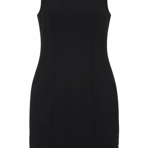 Few Couture Womens Black Polyester Pencil Dress Size 12 Scoop Neck Zip