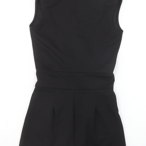 Quiz Womens Black Polyester Playsuit One-Piece Size 8 Pullover