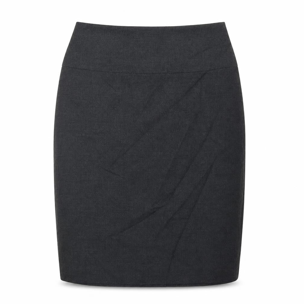 Clubclass Womens Grey Polyester Straight & Pencil Skirt Size 10 Zip