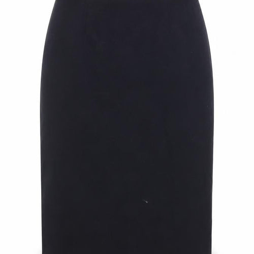 Preworn Womens Blue Polyester Straight & Pencil Skirt Size 30 in Zip