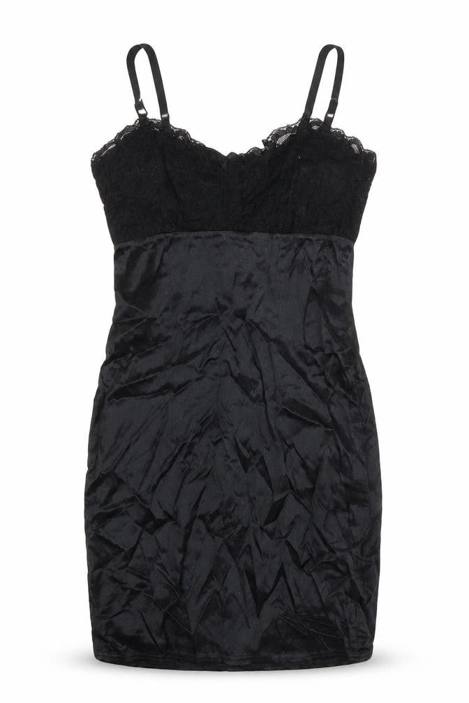 I.Q Trademark Womens Black Acetate Mini Size 8 Scoop Neck Zip