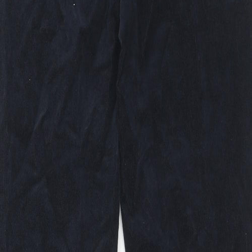 Marks and Spencer Womens Blue Cotton Trousers Size 10 Regular Zip