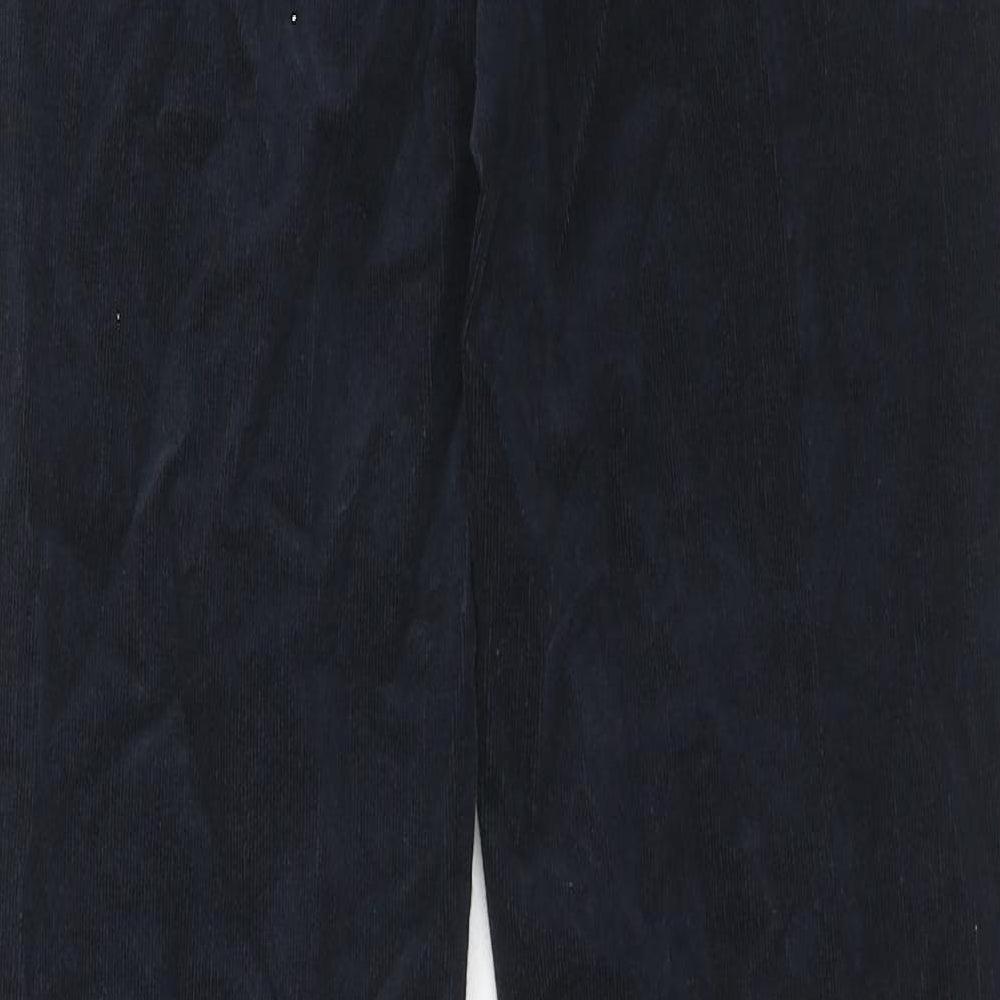 Marks and Spencer Womens Blue Cotton Trousers Size 10 Regular Zip