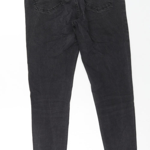 Coast Womens Black Cotton Skinny Jeans Size 14 Regular Zip