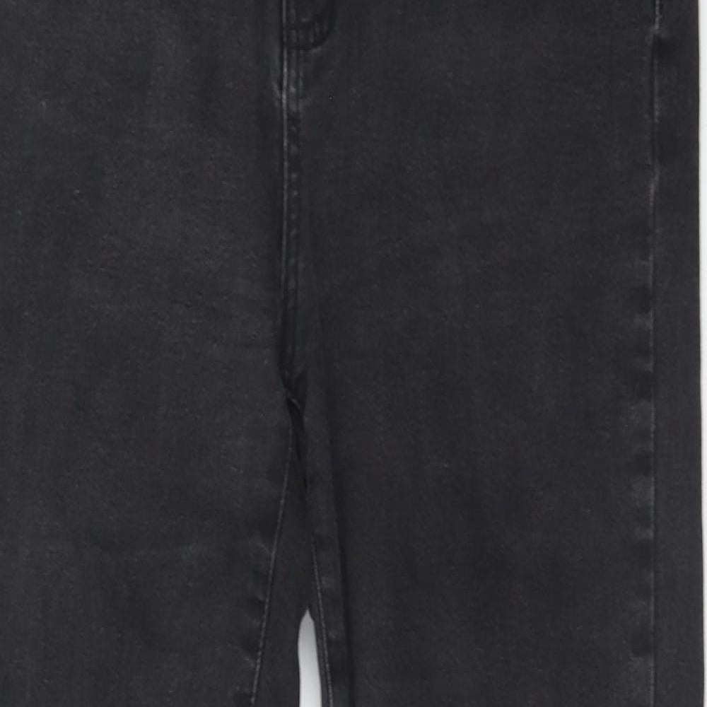 Coast Womens Black Cotton Skinny Jeans Size 14 Regular Zip
