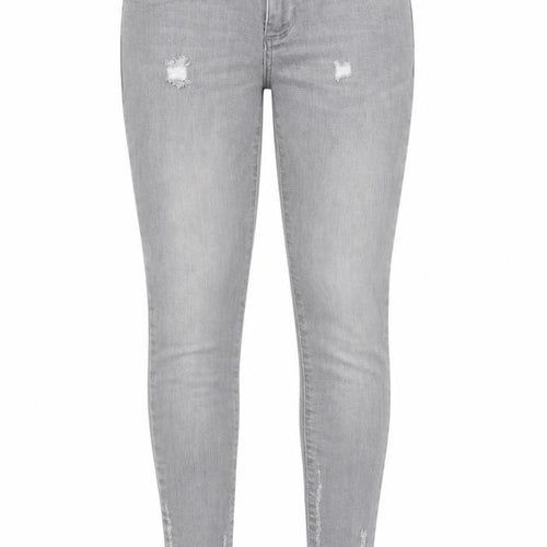 Denim & Co. Womens Grey Cotton Skinny Jeans Size 4 Regular Zip