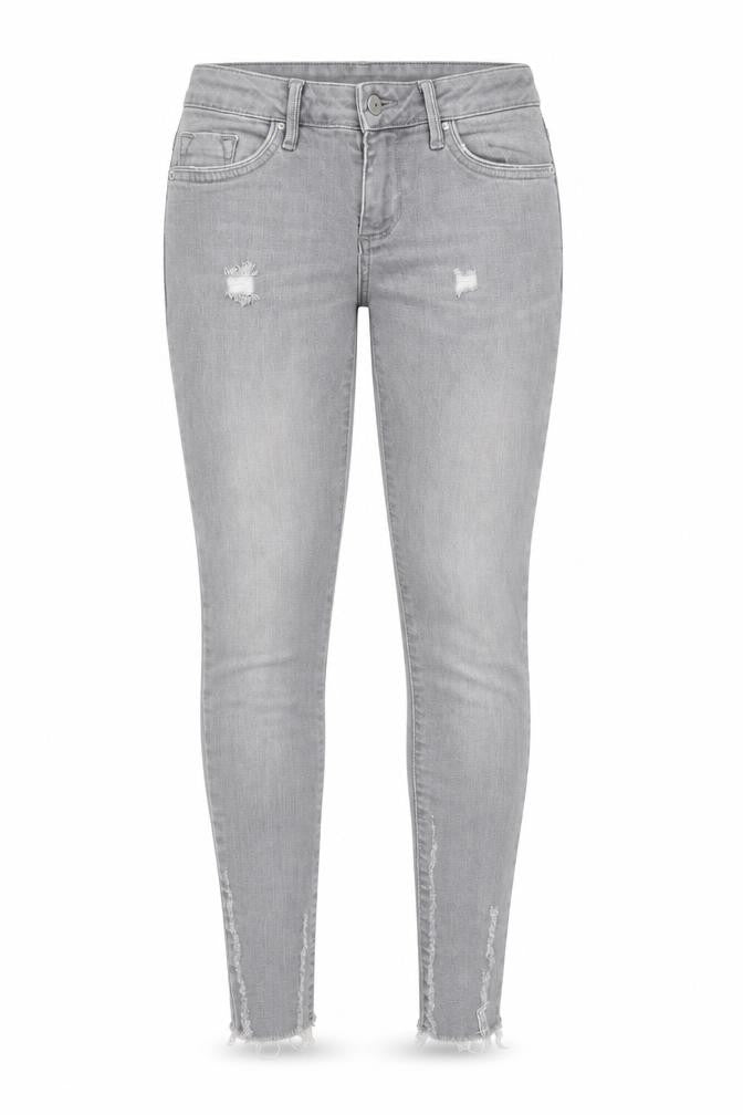 Denim & Co. Womens Grey Cotton Skinny Jeans Size 4 Regular Zip