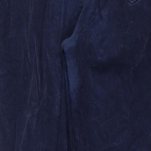DASH Womens Blue Cotton Straight Jeans Size 16 Regular Zip