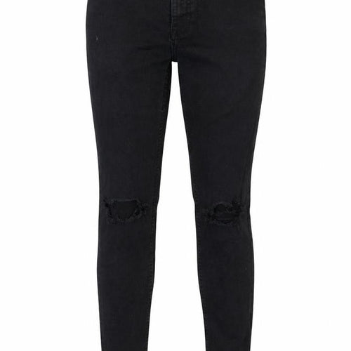 New Look Womens Black Cotton Skinny Jeans Size 6 Regular Zip