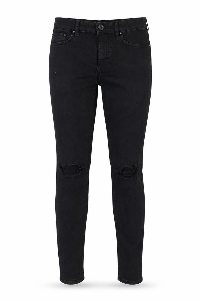 New Look Womens Black Cotton Skinny Jeans Size 6 Regular Zip