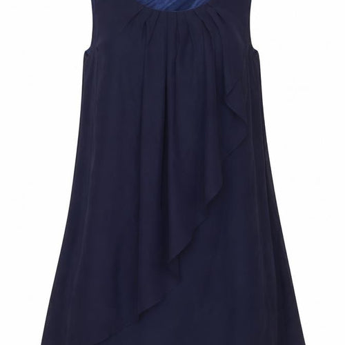 Angel Eye Womens Blue Polyester A-Line Size M Scoop Neck Zip - Size M-L