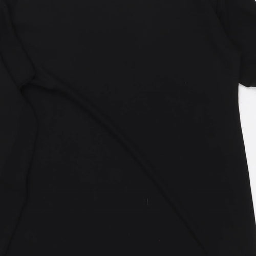 ASOS Womens Black Polyester T-Shirt Dress Size 10 Round Neck Pullover