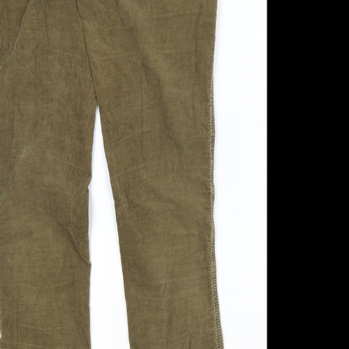 White Stuff Womens Brown Cotton Trousers Size 10 Regular Zip
