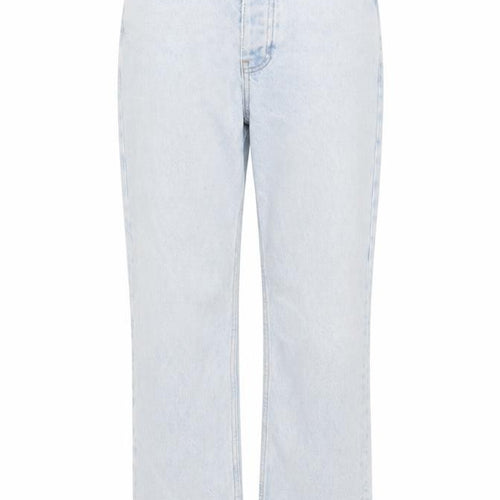 Mango Womens Blue Cotton Straight Jeans Size 4 L25 in Regular Button