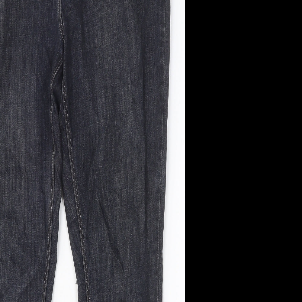 NEXT Womens Blue Cotton Skinny Jeans Size 14 Regular Zip