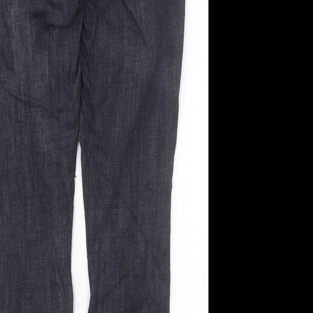 NEXT Womens Blue Cotton Skinny Jeans Size 14 Regular Zip