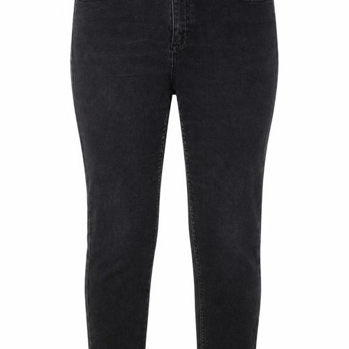Marks and Spencer Womens Black Cotton Skinny Jeans Size 12 Slim Button
