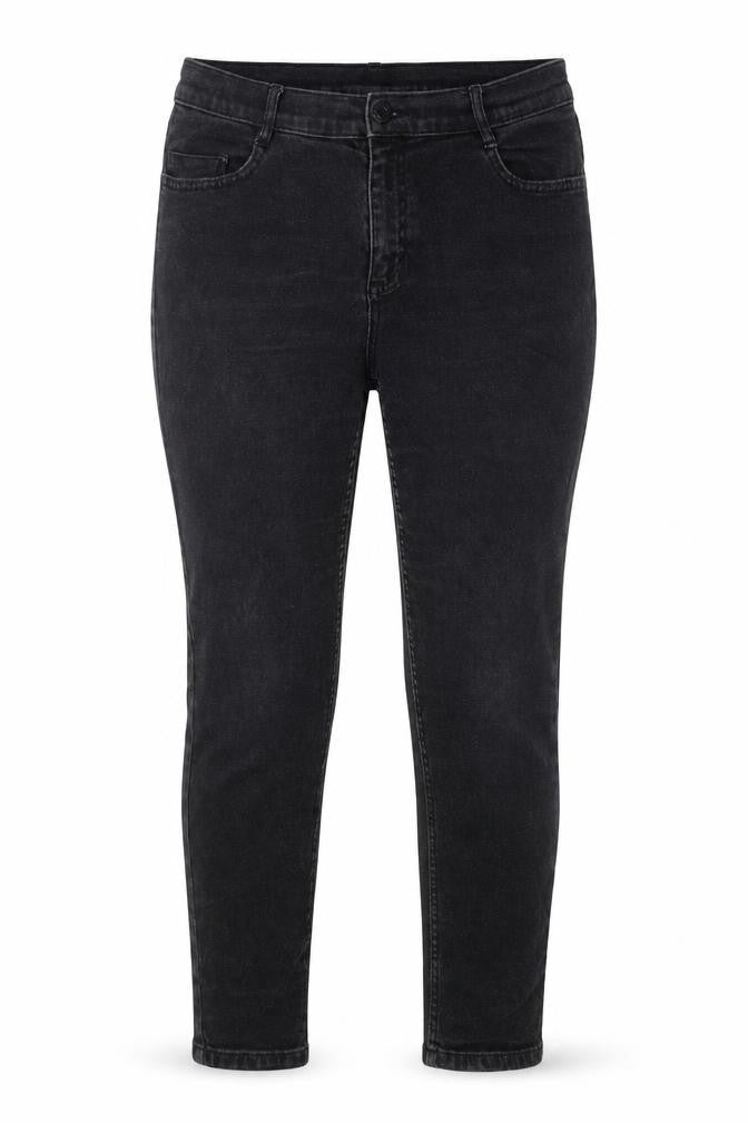 Marks and Spencer Womens Black Cotton Skinny Jeans Size 12 Slim Button