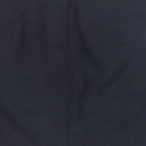 New Look Womens Blue Polyester A-Line Skirt Size 10 Snap