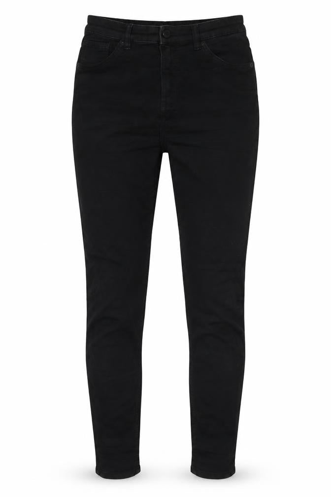 Monki Womens Black Cotton Skinny Jeans Size 31 in Regular Zip