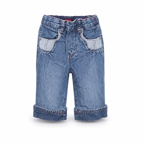 Esprit Girls Blue Cotton Cropped Jeans Size 9 Months L50 cm Pullover