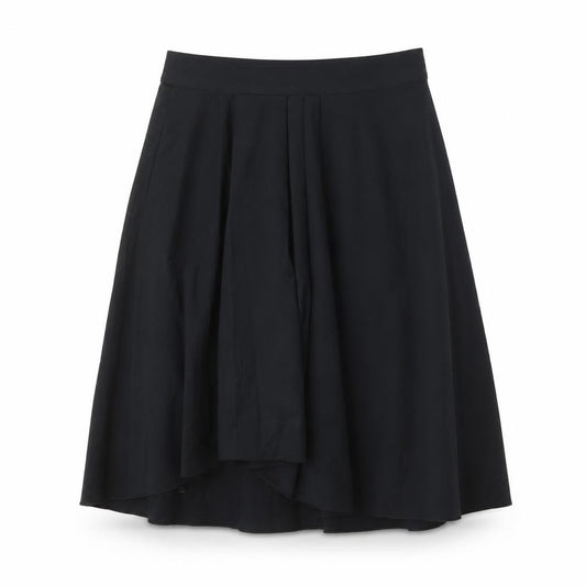 Front view of Episode women’s black cupro tulip skirt, size UK 10