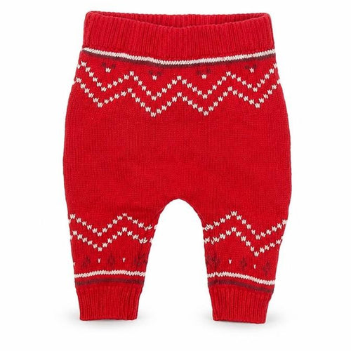 NEXT Baby Red Geometric 100% Cotton Jogger Leggings Size 0-3 Months L50 cm Pullover