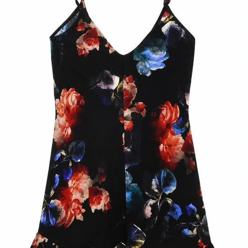 Pull&Bear Womens Black Geometric Polyester Playsuit One-Piece Size S Zip