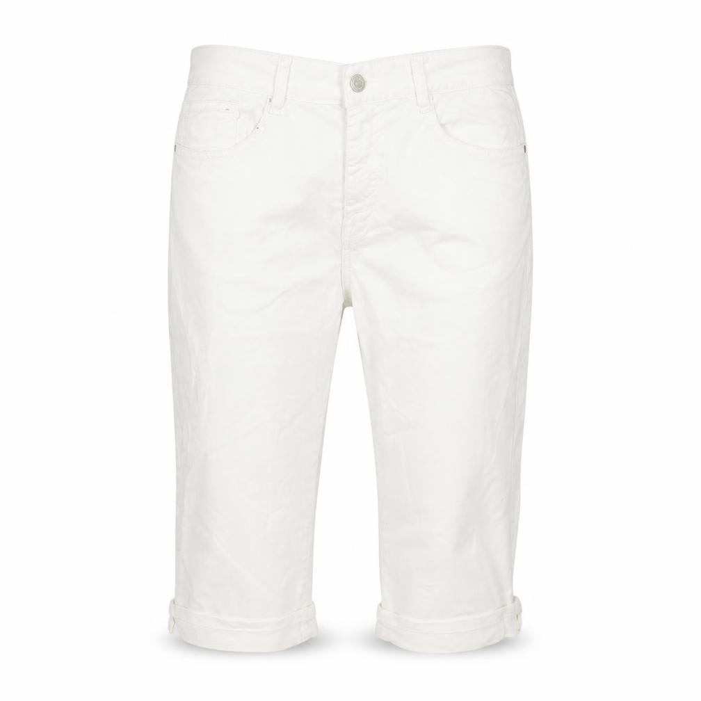 Pamlo Due Womens White Cotton Straight Jeans Size 34 in Regular Zip