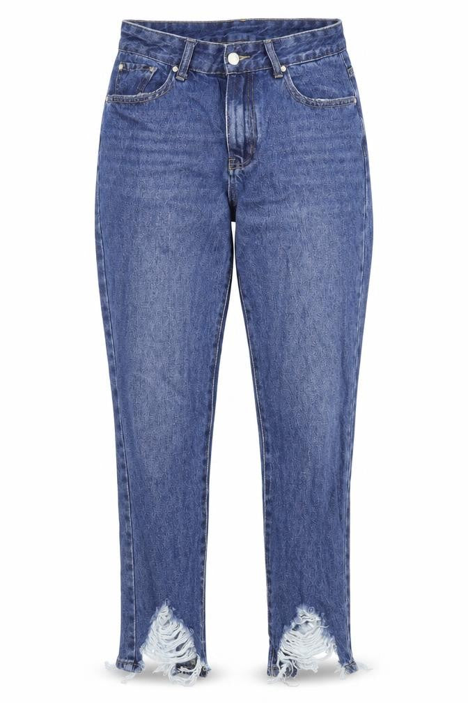 Preworn Womens Blue Cotton Straight Jeans Size L Regular Zip