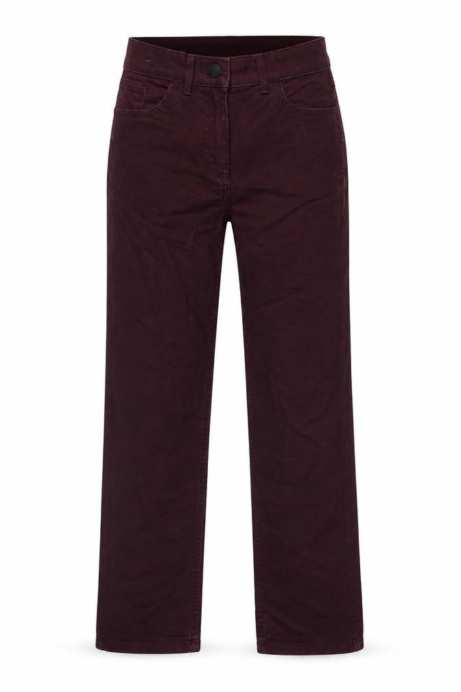 Marks and Spencer Womens Purple Cotton Straight Jeans Size 8 Regular Zip
