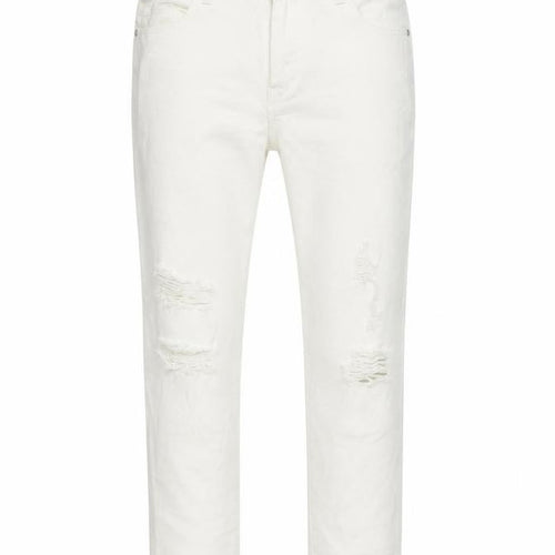Noisy may Womens White Cotton Straight Jeans Size 31 in Regular Zip