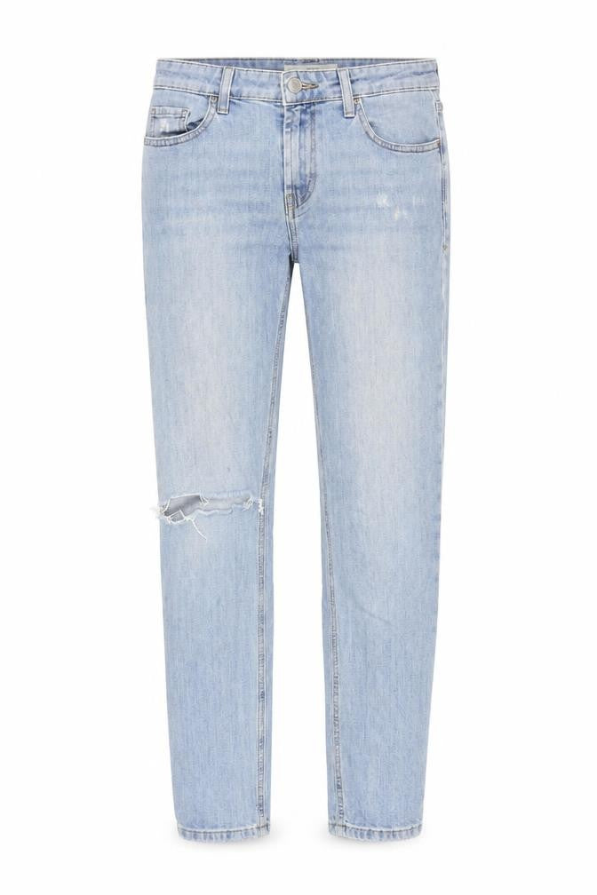 Topshop Womens Blue Cotton Straight Jeans Size 26 in Regular Zip
