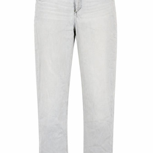 & Denim Girls Grey Cotton Straight Jeans Size 14 Years Regular Zip